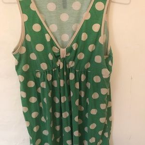Green polka dot Women’s Tank Top